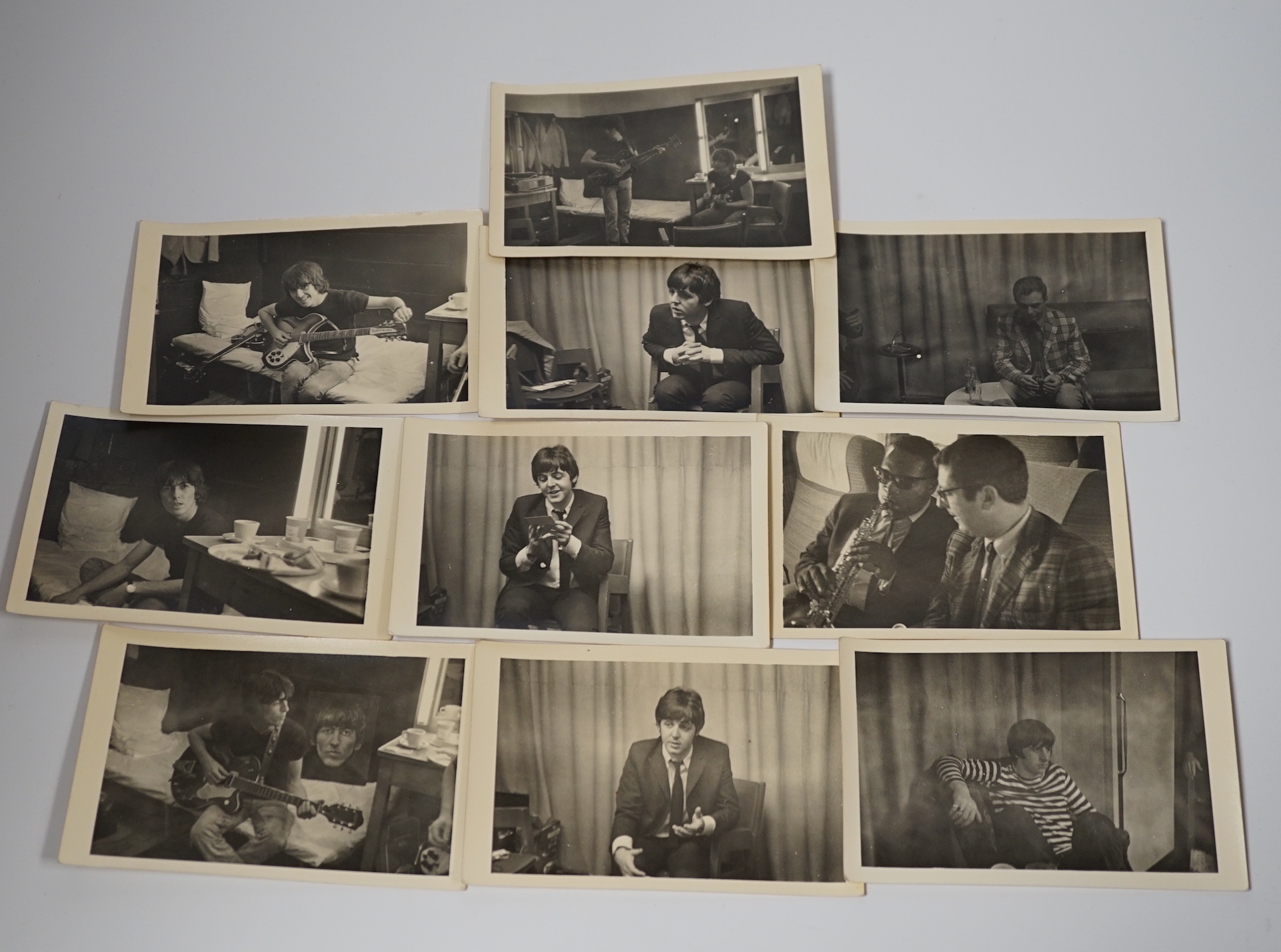 An archive of ten original 1960s photographs of The Beatles and Brian Epstein. Provenance; the photographs were owned and almost certainly taken by the BBC Radio 2 DJ Brian Matthew